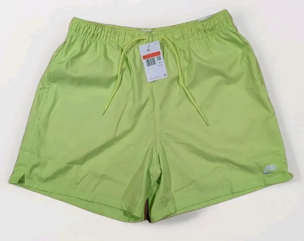 Nike Men’s Large Volt Green Swim Shorts NWT Above Knee Mesh Lined $50 MSRP